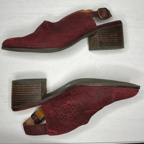 Lucky Brand Lideton Snakeskin Leather Slingback Mules 9.5M - Picture 10 of 11